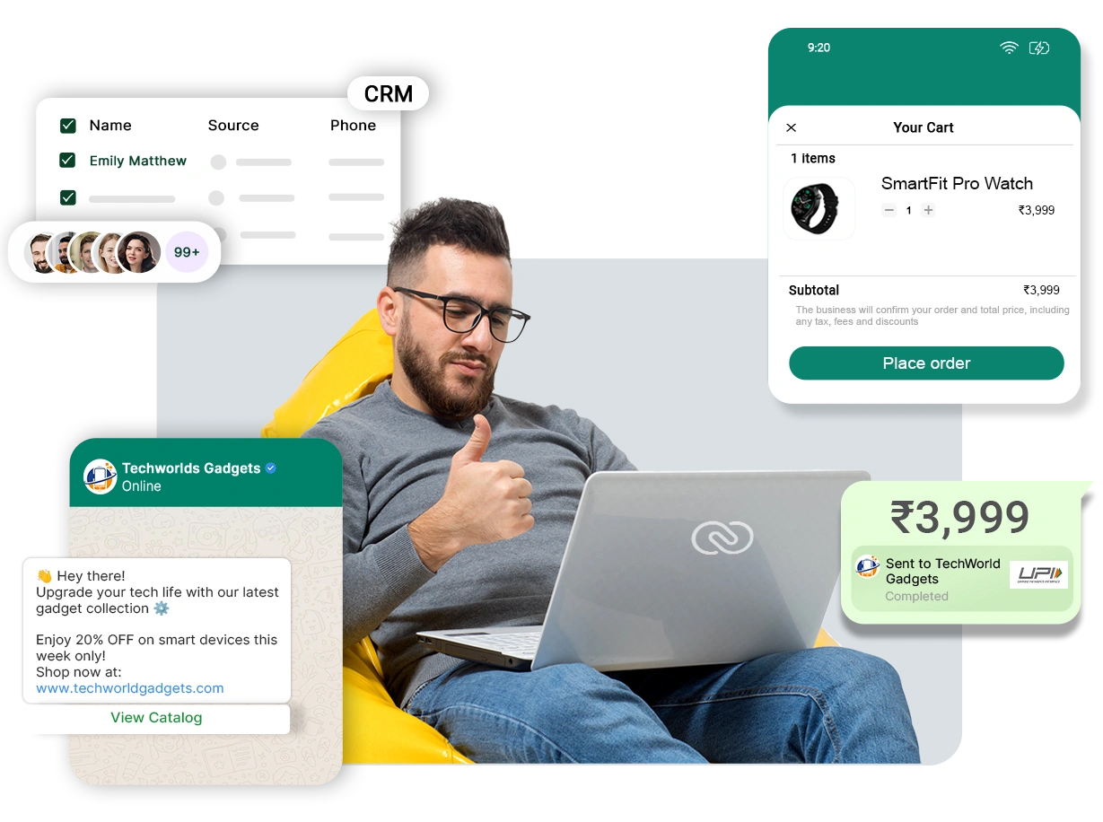HillTeck WhatsApp CRM unified team inbox for customer conversation management